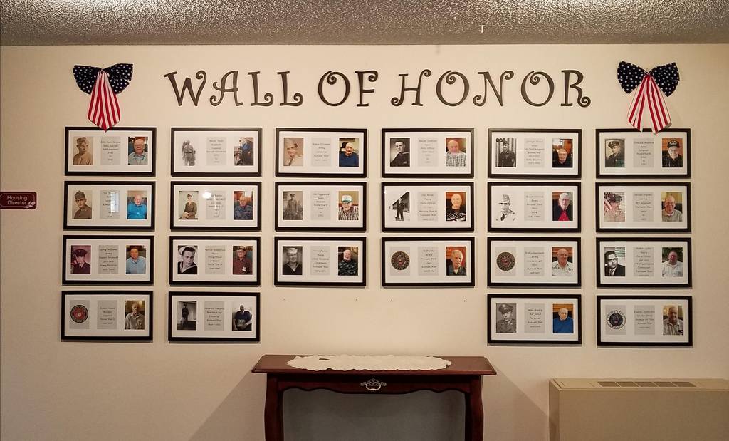 River Oaks Of Anoka Celebrates Their Veterans With A Wall Of Honor